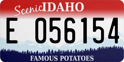 ID license plate E056154