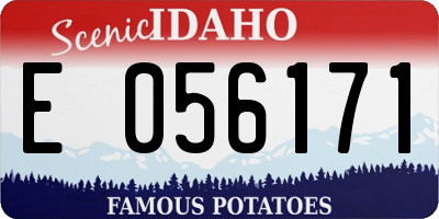 ID license plate E056171