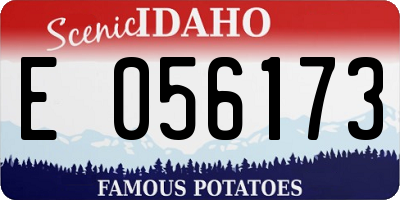 ID license plate E056173