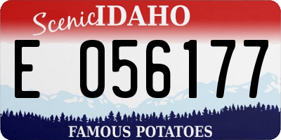 ID license plate E056177