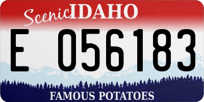 ID license plate E056183