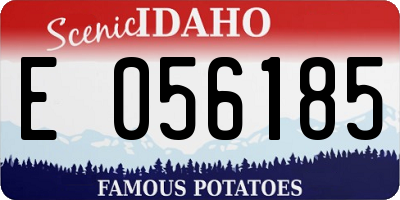 ID license plate E056185