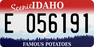 ID license plate E056191