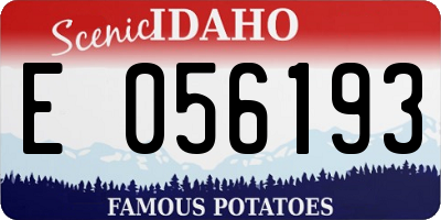 ID license plate E056193