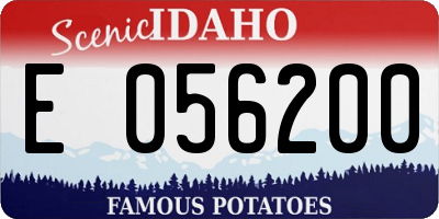 ID license plate E056200