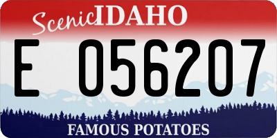 ID license plate E056207