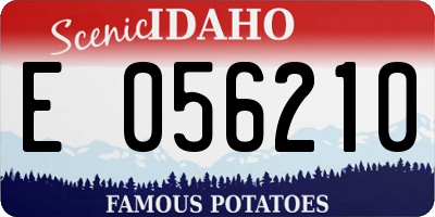 ID license plate E056210