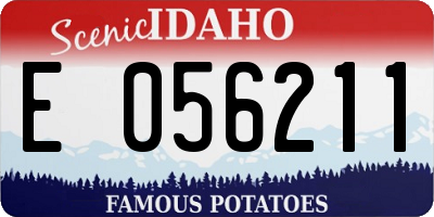 ID license plate E056211