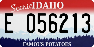 ID license plate E056213