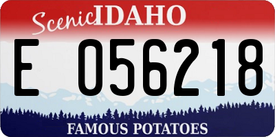 ID license plate E056218