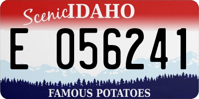 ID license plate E056241