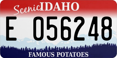 ID license plate E056248