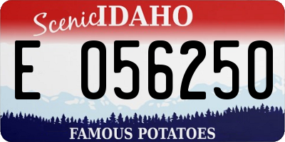 ID license plate E056250