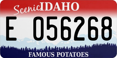 ID license plate E056268