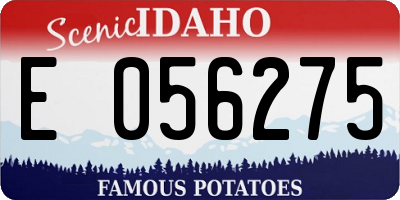 ID license plate E056275