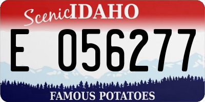 ID license plate E056277