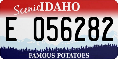ID license plate E056282