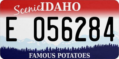 ID license plate E056284