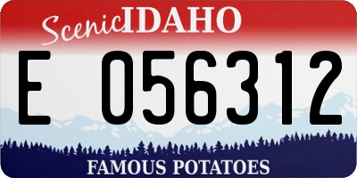 ID license plate E056312