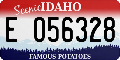 ID license plate E056328