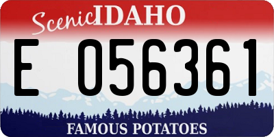 ID license plate E056361