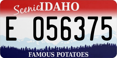 ID license plate E056375