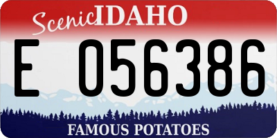 ID license plate E056386