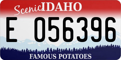 ID license plate E056396
