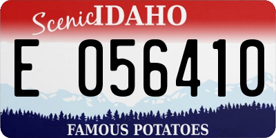 ID license plate E056410