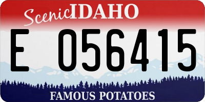 ID license plate E056415