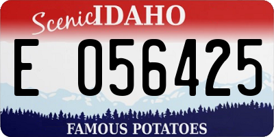 ID license plate E056425
