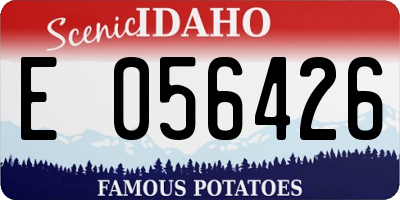 ID license plate E056426