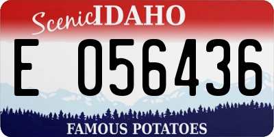 ID license plate E056436