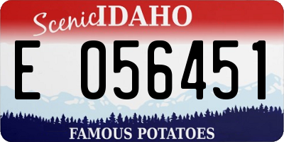 ID license plate E056451