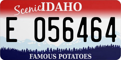 ID license plate E056464