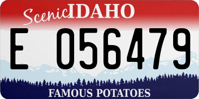 ID license plate E056479