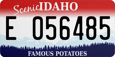 ID license plate E056485