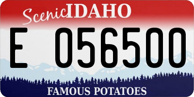 ID license plate E056500