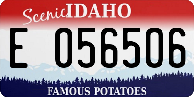 ID license plate E056506