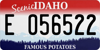ID license plate E056522