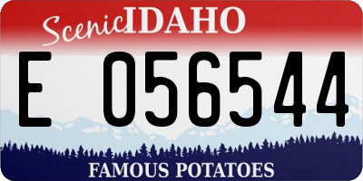 ID license plate E056544