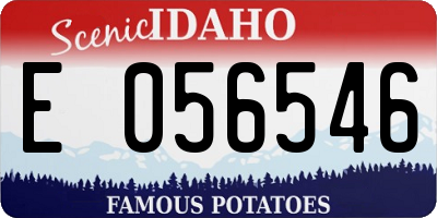 ID license plate E056546