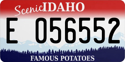 ID license plate E056552