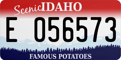 ID license plate E056573