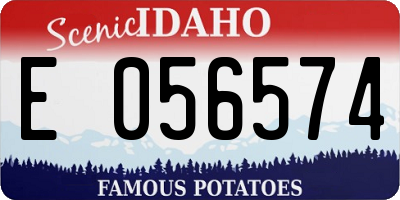 ID license plate E056574