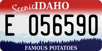 ID license plate E056590
