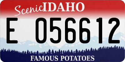 ID license plate E056612