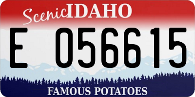 ID license plate E056615