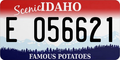 ID license plate E056621