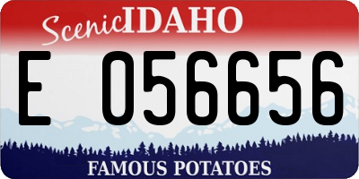 ID license plate E056656